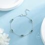 Baguette Chain Cz Satellite Bracelet In Sterling Silver, thumbnail 5 of 12