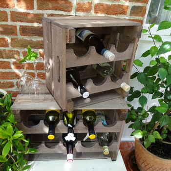Wooden Wine Rack Crate Small, 2 of 2