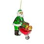 Santa With Wheelbarrow Bauble Christmas Tree Decoration, thumbnail 1 of 2