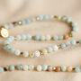 Semi Precious Stone Beaded Necklace In Pastel Green, thumbnail 2 of 7
