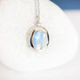 Personalised Sterling Silver Moonstone Locket Necklace, thumbnail 2 of 11