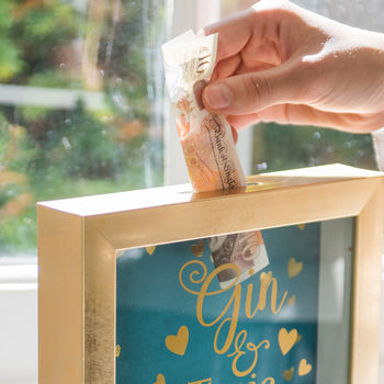 Personalised Gin And Tonic Savings Box Frame, 3 of 3