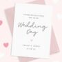 Congratulations Wedding Day Personalised Card, thumbnail 1 of 3
