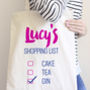 Personalised Shopping List Tote Bag, thumbnail 1 of 1