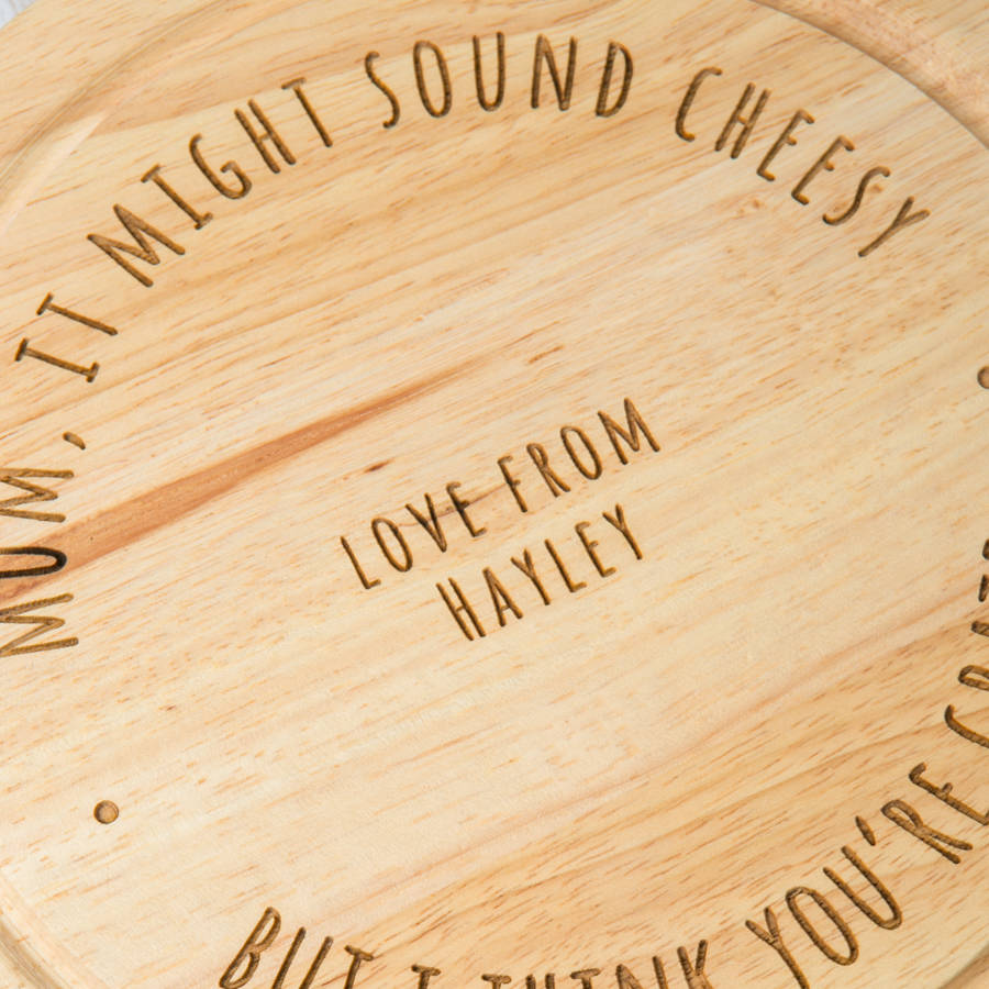 personalised cheese board pun personalised gift for dad by dust and