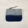 Fair Trade Handmade Felt Ombre Two Tone Zip Purse, thumbnail 6 of 12