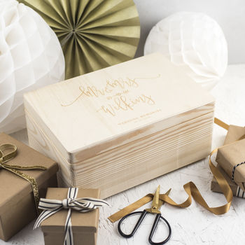 Personalised Wooden Wedding Memory Box, 9 of 11