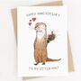 'To My Otter Half' Otter Anniversary Card, thumbnail 1 of 5