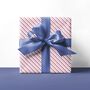 Luxury Striped Gift Wrapping Paper – Blue And Red Design, thumbnail 3 of 7