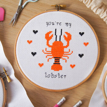 'You're My Lobster' Cross Stitch Kit, 2 of 7