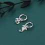 Mismatched Flying Dragon Huggie Hoop In Sterling Silver, thumbnail 1 of 8