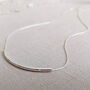 Sterling Silver Curved Bar Necklace, thumbnail 5 of 8