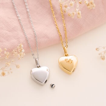 Heart Shape Memorial Urn Necklace For Pets, 2 of 3