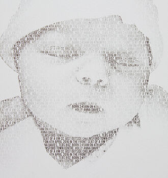 Personalised Word Art Portrait, New Baby Art Print, 4 of 9