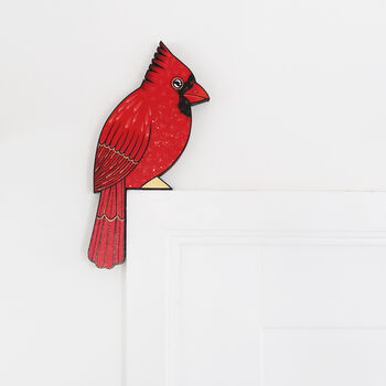 Stunning Wooden Cardinal Door Topper, 5 of 5