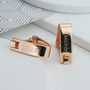 Personalised Rose Gold Wrap Style Cufflinks, thumbnail 2 of 8