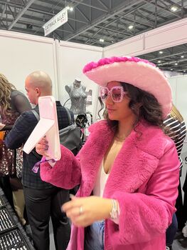 Hot Pink And White Fur Cowboy Hat, 6 of 7