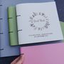 Botanical Wreath Personalised Leather Guest Book, thumbnail 5 of 8