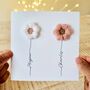 Personalised Crochet Two Flowers Couple Card, thumbnail 2 of 4