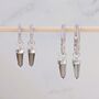 The En Pointe Smoky Quartz Earrings, Silver, thumbnail 1 of 8