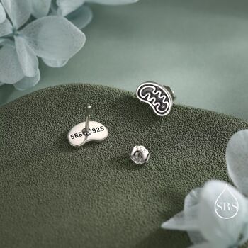 Sterling Silver Mitochondria Stud Earrings, 4 of 12