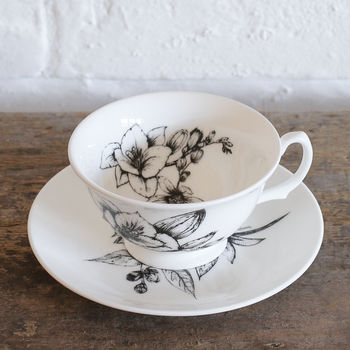 Rose And Jasmine Fine Bone China Tea Cup And Saucer, 6 of 6