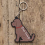 Brown Labradoodle Cockapoo Keyring Personalised Option, thumbnail 4 of 4