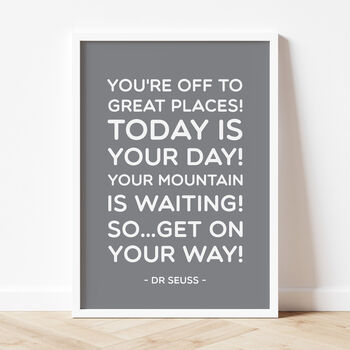 Dr Seuss 'Oh The Places You'll Go' Quote Print, 12 of 12
