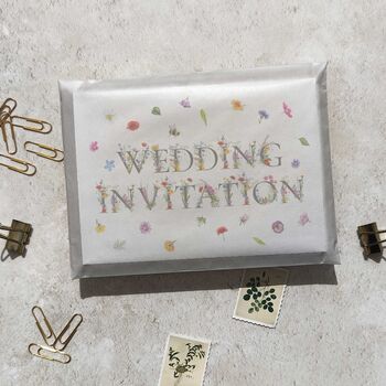Wildflower Letters Ready To Write Wedding Invitations, 6 of 7