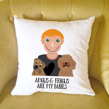 Personalised Dog Dad Gift Cushion, 2 of 11