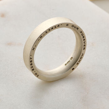 Secret Message Personalised Silver Band Ring, 5 of 12