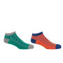 Crosslet Orange And Cube Teal Men's Trainer Socks Bundle, thumbnail 1 of 7