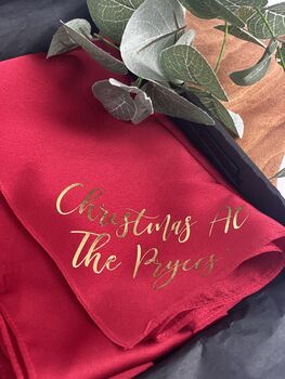 Personalised Reusable Red Napkin Set, 4 of 8