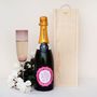 Luxury Champagne With Personalised Pink Birthday Label, thumbnail 1 of 5