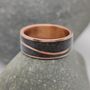 Copper Wave Ring With Westmorland Green Slate, thumbnail 1 of 6