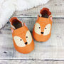 Personalised Christmas Fox Baby Shoes, thumbnail 2 of 6