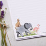 A4 Letter Writing Paper With Safari Animals In Jungle, thumbnail 2 of 4