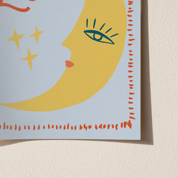 Set Of Le Soleil And La Lune Sun And Moon Wall Prints, 6 of 11