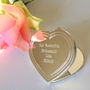 Personalised Silver Heart Compact Mirror, thumbnail 2 of 5