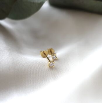 Gold Chained Earrings, Christmas Jewellery Gift For Her, Dainty Gold Earring, 3 of 7