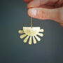 'Tempest Calendula' Ethical Hand Beaten Brass Earrings, thumbnail 4 of 4