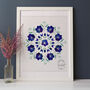Birth Flower Mandala Personalised Print, thumbnail 1 of 12