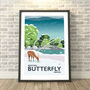 Butterfly Bridge, Bedford Embankment Travel Print, thumbnail 2 of 7