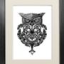 'The Owl And Pocket Watch' Fine Art Print, thumbnail 5 of 7