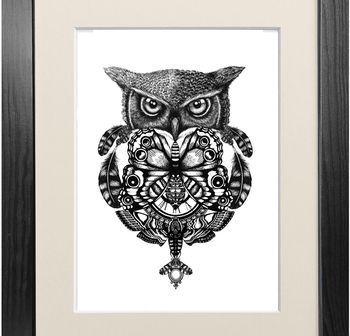 'The Owl And Pocket Watch' Fine Art Print, 5 of 7