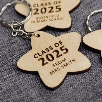 Personalised “Class Of 2026” Leavers Keyring – Custom Name And Year Keepsake, 3 of 8