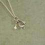 Christmas Reindeer Charm Necklace, Sterling Silver Or 18ct Gold Plated, thumbnail 9 of 11