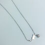 Sterling Silver Cat And Ball Pendant Necklace, thumbnail 2 of 4