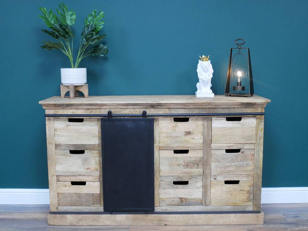 Industrial Wooden Sideboard Large Cabinet