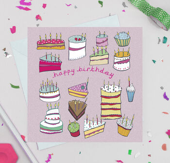 'Cakes' Birthday Card, 2 of 4
